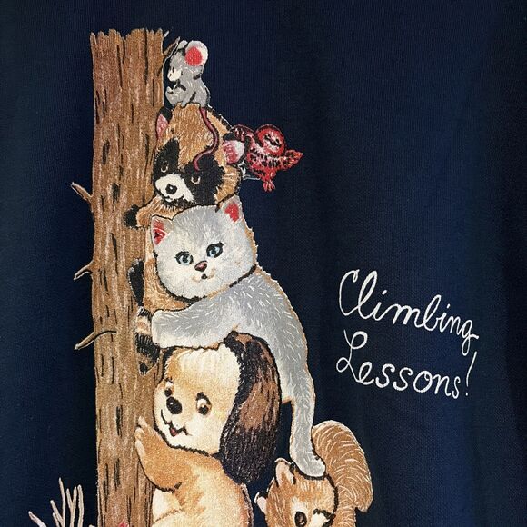 Vintage Granny Cat Sweatshirt Size 2X? READ - Picture 3 of 9